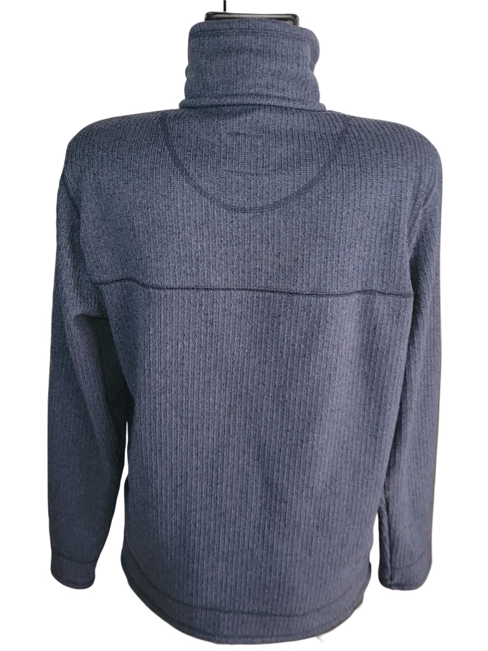 Field & Stream Men's Navy Ribbed Knit Quarter-Button Pullover Sweater Size M - Picture 4 of 5